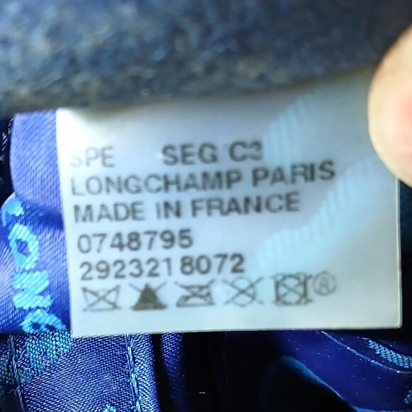 EUC Longchamp Patent Leather Blue Shoulder Bag - Picture 7 of 9